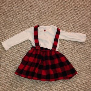 2- piece Holiday bodysuit & skirtall set